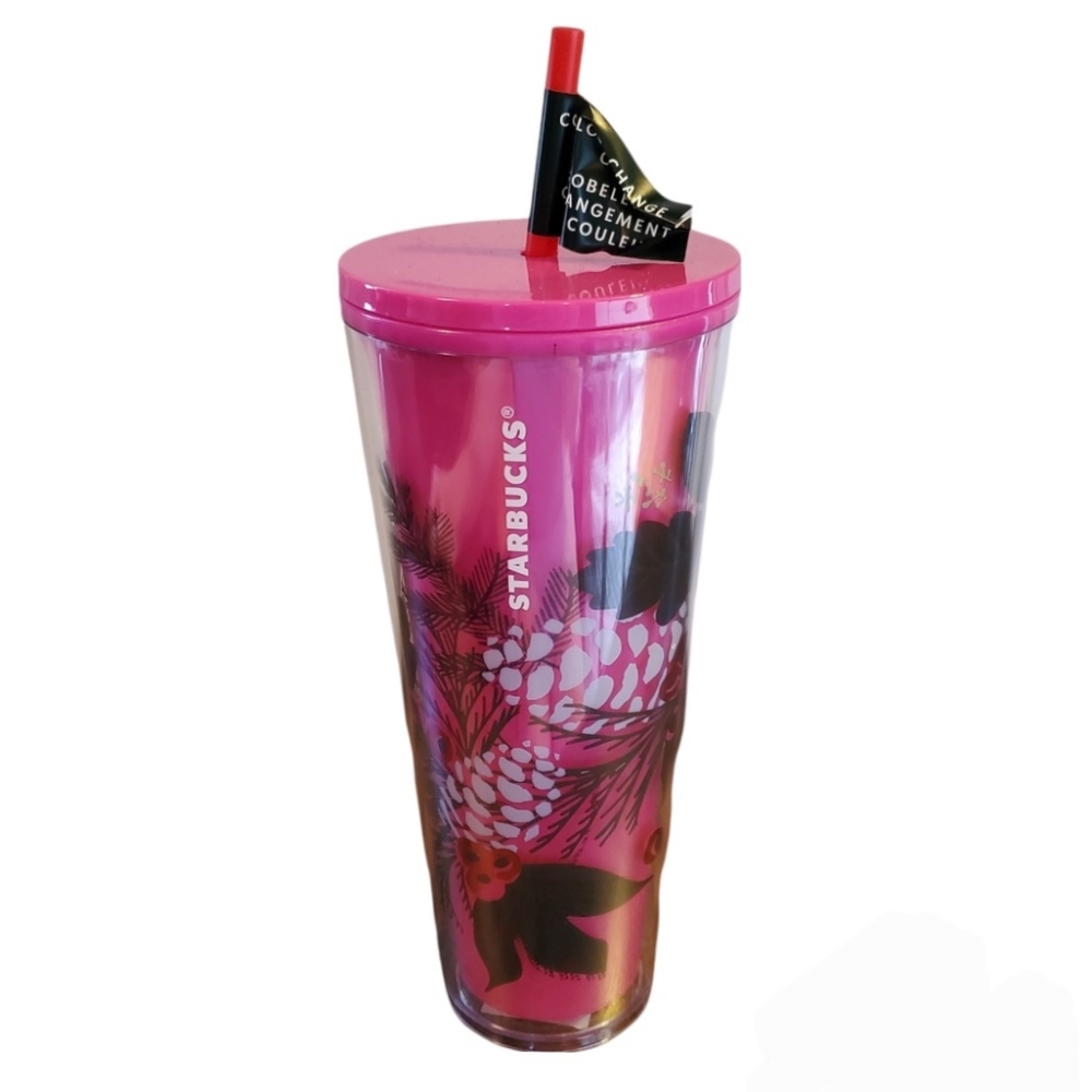 Starbucks 24oz Color Changing Tumbler Pink